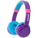 Moki Play Safe Volume Limited Headphones Purple/Aqua