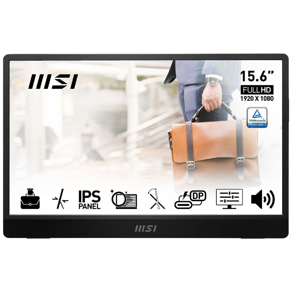 Refurbished MSI PRO 15.6" FHD IPS USB-C Portable Monitor MP161 E2