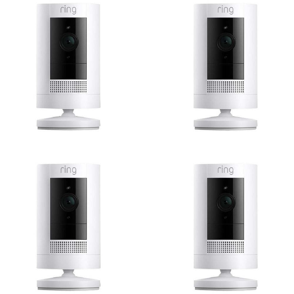 Ring Stick Up Cam 3rd Generation Battery White 4 Pack