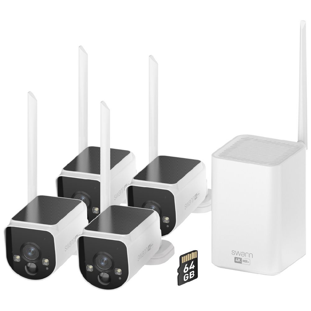Swann Max Ranger 4K Camera 4 Pack with 64 GB SD Card