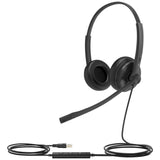 Yealink UH34 Dual Corded On-Ear Headset Black