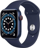 Apple Watch Series 6 (GPS + Cellular 44mm) -  Blue Aluminum With Sport Band Black