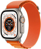 Apple Watch Ultra - Cellular - 49mm - Natural Titanium with Orange Alpine Loop